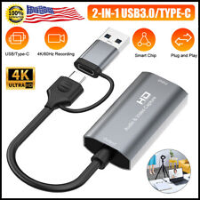 HDMI to Type C Video Audio Capture Card Adapter Screen Recorder USB-C 4K 1080P picture