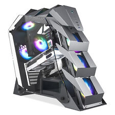 Vetroo K1 Mid-Tower Computer Case ATX PC Gaming Open Frame Dual Tempered Glass picture