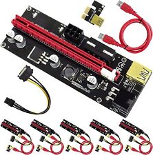 Set of 6 VER009S PCI-E Riser Card for Bitcoin GPU Mining Powered Riser Adapter picture