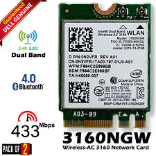 Lot X 2 Dell Inspiron 15 5547 7548 5558 3160NGW Dual Band WLAN WiFi Card N2VFR picture