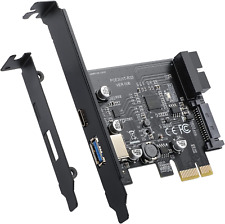 PCI-E 1X to USB 3.2 Gen1 5Gbps 2 Ports(Type C+ Type A) Expansion Card,With 19PIN picture