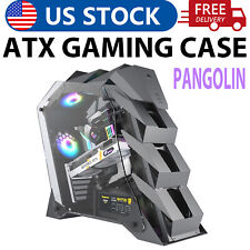 Vetroo K1 Open Frame Mid-Tower ATX PC Gaming Computer Case Dual Tempered Glass picture