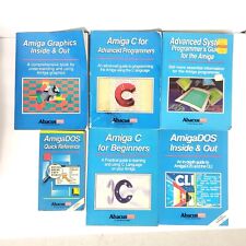 LOT of 6 Amiga Guides Abacus Programmer User AmigaDOS C Graphics Quick Reference picture