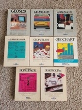 Lot 8 Vintage Commodore 64 C64 C128 GEOS Software Boxed CIB Berkeley Softworks picture