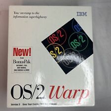 Vintage IBM OS/2 Warp Version 3 w/ BonusPak - IBM CD ROM 1994 UNUSED New In Box picture