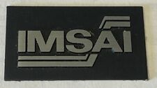 NOS Super Rare IMSAI Metal Name Plate Emblem Badge, Vintage Computer, 1 1/8 x 2” picture