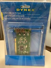 New Dynex High-speed USB 2.0 2 Port PCI Host Adapter Desktop Card 9D27 picture