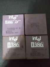 Intel i386  1985-1987 Rare Vintage CPU PROCESSOR, GOLD picture