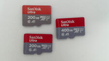 Lot of 3 - 2 200GB & 1 400GB SanDisk Ultra Micro SD Memory Card picture
