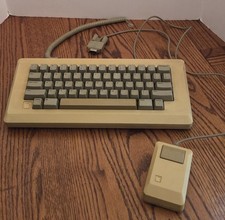 Vintage Apple Macintosh M0110 Keyboard with Coiled Cable & M0100 Mouse Bundle picture