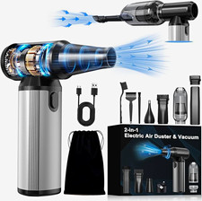 Compressed Air Duster & Vacuum, 320000RPM Rechargeable Mini Electric Blower picture