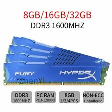 32GB 16GB 8GB 4GB PC3-12800U DDR3 1600MHz CL11 PC kit Memory For HyperX FURY LOT picture