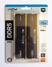 Crucial - Pro 32GB Kit (2x16GB) 5600 MHz DDR5-5600 UDIMM Desktop Memory - Black picture