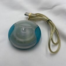 Vintage Apple M4848 Blue/Teal iMac Hockey Puck USB Wired Mouse * picture