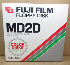 NEW SEALED Vtg 5.25 Floppy Disks FUJI FILM MD2D 10 Multi-color 5 1/4 Diskettes picture