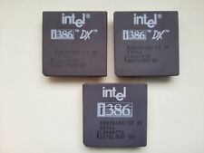 386DX Intel A80386DX-33 IV SX366 mfg KOREA MALAY Vintage CPU GOLD picture