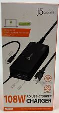 J5Create JUP34108 108W PD USB-C Super Charger NEW SEALED picture