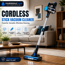 YourProductHub | Blue | Cordless Stick Vacuum Cleaner Rechargeable Lightweight picture