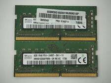 Lot of 2 SK HYNIX 8GB PC4-2400T Laptop Ram / Memory -HMA81GS6AFR8N picture