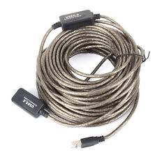20M USB 2.0 Type A Male to Female Extension Extender Cable Cord Black picture