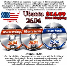 Ubuntu 26.04 LTS – 3 DVD Set Desktop - Server - Studio Edition - Grade AAA+ picture
