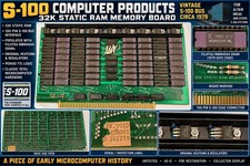 Vintage S-100 Computer Products 32K Static RAM Memory Board MBM4044 1979 Altair picture