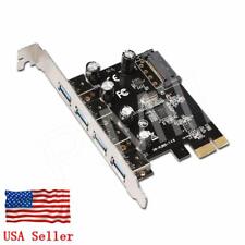 PCI-E Express 4 Port USB 3.0 Card Adapter w/15pin SATA Power Connector US Stock picture
