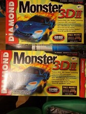 2 Diamond Monster II Voodoo 2 8MB 3dfx Video Card for SLI with all the cables. picture