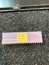 Vintage Zilog Z8400ACS Z80A CPU Purple Ceramic Gold Pins 1984 Rare picture