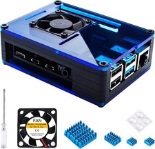 Raspberry Pi 4 Case with Fan Cooling , 4 Pcs Aluminum Heat Sinks , Case for Rasp picture