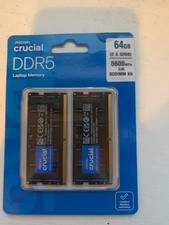 NEW GENUINE OEM Crucial 64GB Kit (2 X 32G) DDR5 – 5600 SODIUM RAM-CT2K32G56C46S5 picture