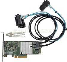 Inspur LSI 9300-8i SATA / SAS HBA Controller IT Mode 12GB PCIe 8643-SAS Cables picture